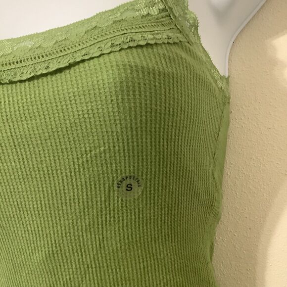 NWOT Aeropostale Y2K Fairycore Green Fairy Dainty Waffle Knit Lace Camisole Sm - Picture 4 of 8